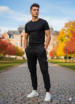 Штаны Спорт Moranny MR510 black - делук