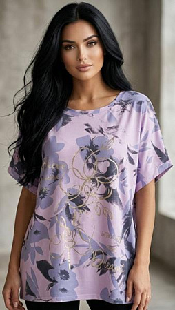 Футболка Levisha 26026 lilac - делук