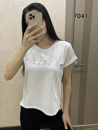 Футболка Fsn 7041 white - делук