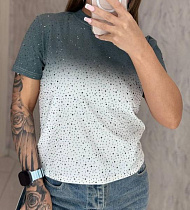 Футболка Lora LR1289 white - делук