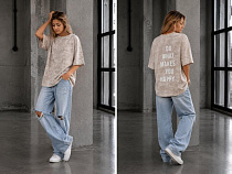 Футболка Karolina KR665 beige - делук