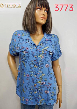 Рубашка Lida 3773 blue - делук