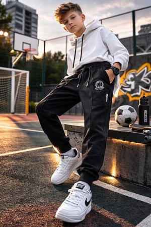 Штаны Спорт Major Kids L918 black - делук