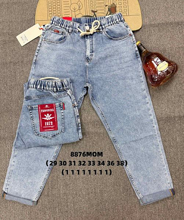 Джинсы God Baron 8876MOM l.blue - делук