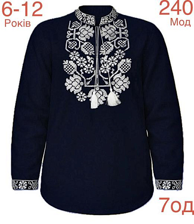 Вышиванка Надийка ND838-240 black - делук