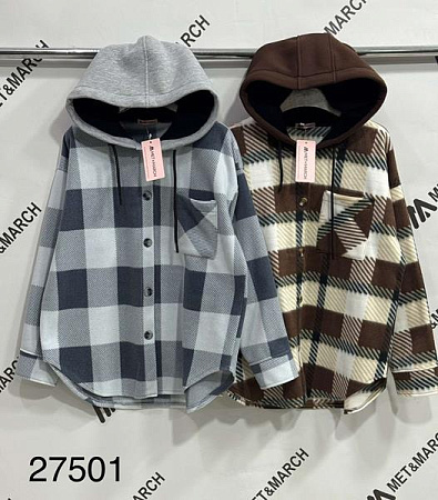 Рубашка Met&March 27501 grey - делук