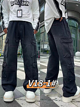 Джинсы God Baron V18-1 black - делук