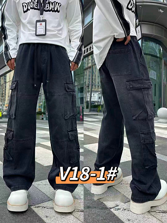 Джинсы God Baron V18-1 black - делук