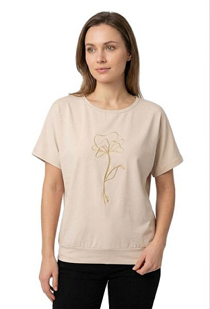 Футболка Fsn 6481 beige - делук