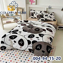 Тепла дитяча велюрова постіль 004-94-15-20 black - делук