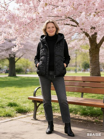 Жилетка Jacket M2803 black - делук