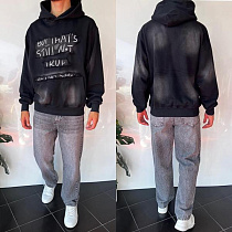 Худи Three Black 2374 grey - делук