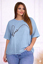 Футболка Elena&Vika 26112 l.blue - делук