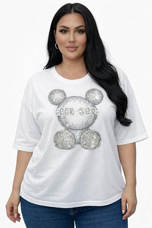 Футболка Elena&Vika 25102 white - делук