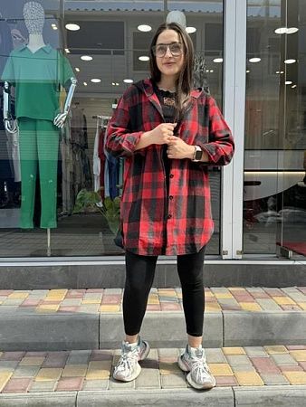 Рубашка Jjf 7731-1 red - делук