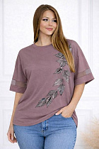 Футболка Elena&Vika 26036 brown - делук