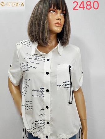 Рубашка Lida 2480 white - делук
