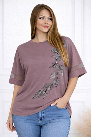 Футболка Elena&Vika 26036 brown - делук