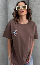 Футболка Lora LR79 brown - делук
