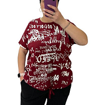 Футболка Levisha 25084 wine - делук