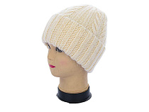 Шапка Angelica Ангора на флісі 2562-7 beige - делук