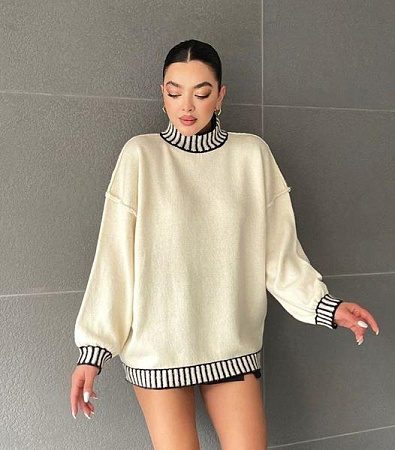 Свитер Lora LR985 beige - делук