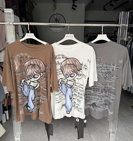 Футболка Saint Wish 8083 mix - делук