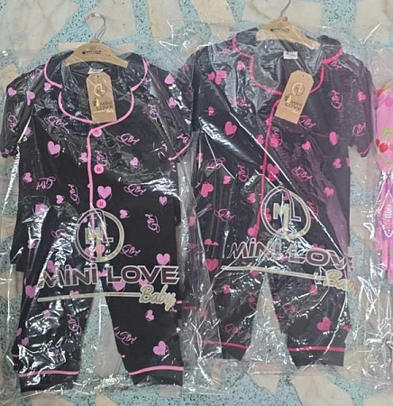 Пижама Meloria ML5601 black-pink - делук