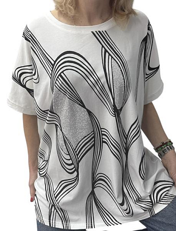 Футболка Elena&Vika 26010 white - делук