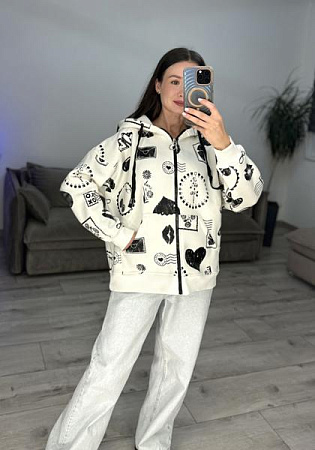 Кофта Спорт S.Style 602-2 white - делук