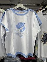 Футболка P.Hey 1505 white-blue - делук