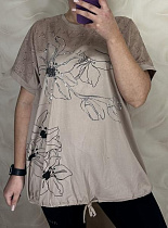 Футболка Levisha 26013 beige - делук