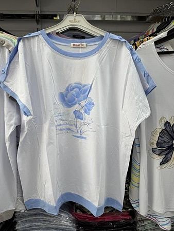 Футболка P.Hey 1505 white-blue - делук