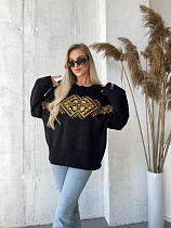 Свитер Liza Brend 1103 black-yellow - делук