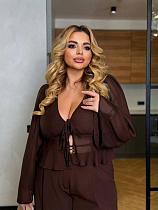 Блузка Adam&Eva 242 brown - делук