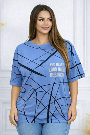 Футболка Elena&Vika 26009 l.blue - делук