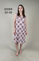 Ночнушка Anion 0026 white-brown - делук