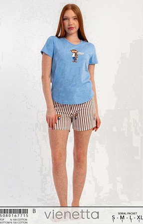 Пижама Trikotag TR67 l.blue - делук