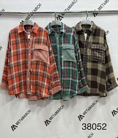 Рубашка Met&March 38052 green - делук