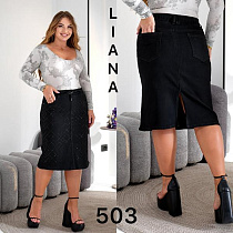 Юбка Liana Denim 503 black - делук