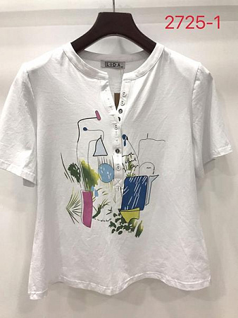 Футболка Lida 2725-1 white - делук