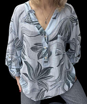 Блузка Levisha 26024 l.blue - делук