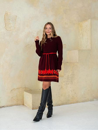 Платье Liza Brend 1109 wine - делук