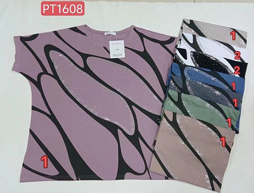 Футболка Dgmd PT1608 mix - делук