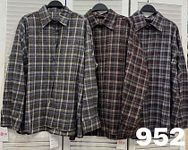 Рубашка Comod 952 brown-grey - делук