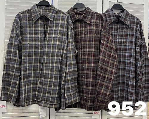 Рубашка Comod 952 brown-grey - делук