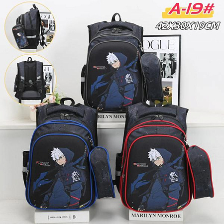 Рюкзак Candy Bags A19 black-red - делук