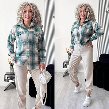 Костюм Спорт Modnulya 3063 green - делук