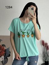 Футболка Fsn 1284-1 l.blue - делук