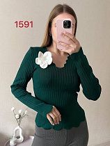 Свитер Fsn 1591 d.green - делук